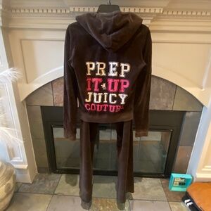 JUICY COUTURE Velour Brown Track Suit Women's Set